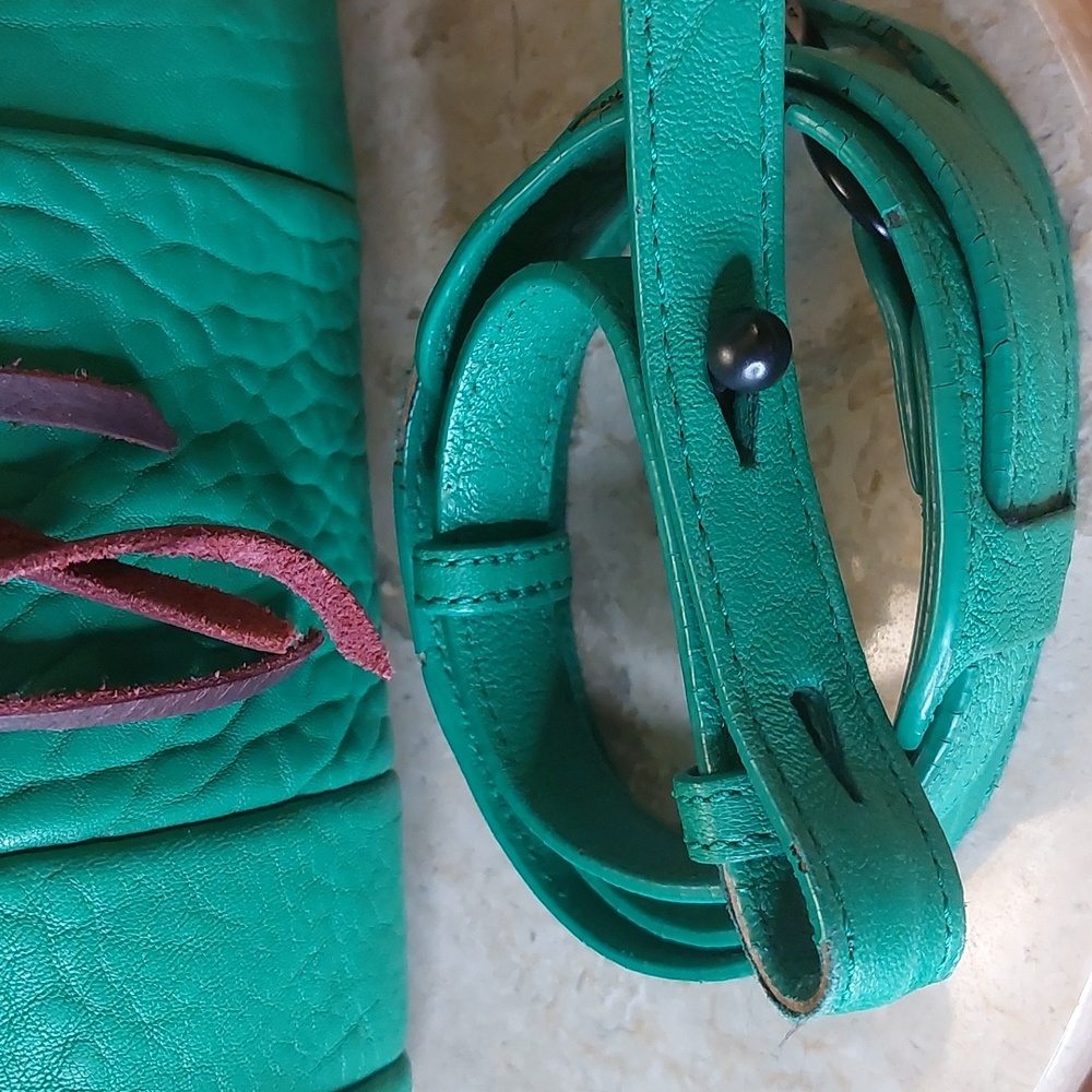 Alexander WANG ROCKIE 💚 rare Embossed Lambskin In Kelly Green Crossbody - Picture 10 of 13